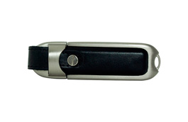 Clé USB cuir et métal personnalisée