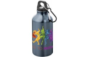 Gourde personnalisée Oregon 400ml en alu avec mousqueton