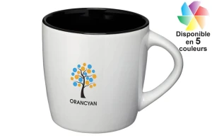 Mug céramique bicolore mat Aztec publicitaire personnalisé avec logo 