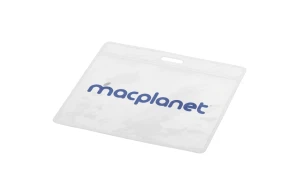 Porte badge en plastique transparent publicitaire personnalisée avec logo 