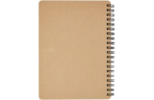 Carnet personnalisé A6 à spiral en carton recyclé avec stylo