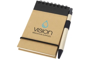 Carnet personnalisé A7 en carton recyclé avec stylo