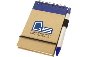 Carnet personnalisé A7 en carton recyclé avec stylo