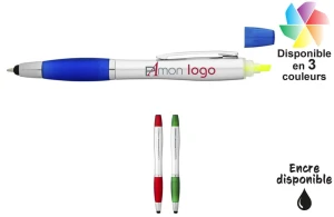 Stylo avec surligneur et stylet Nash publicitaire personnalisé avec logo 