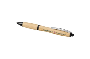 Stylo personnalisé nash en bambou et agrafe coloré