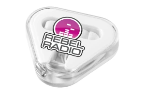 Écouteurs audio personnalisés Rebel avec boîte triangulaire