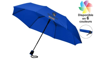 Parapluie pliable à ouverture automatique Wali publicitaire personnalisé avec logo 