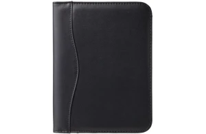 Conférencier personnalisé A5 Ebony avec bloc-notes