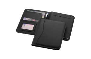 Conférencier personnalisé A5 Ebony avec bloc-notes
