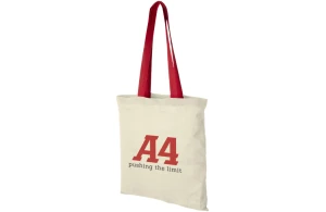 Tote bag personnalisé Nevada en coton à anses colorées