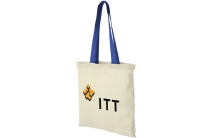 Tote bag personnalisé Nevada en coton à anses colorées