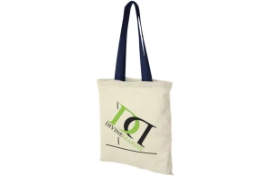 Tote bag personnalisé Nevada en coton à anses colorées