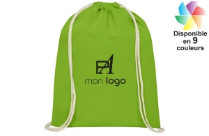 Sac à dos ficelle en coton Oregon publicitaire personnalisé avec logo 