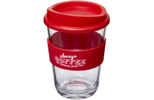 Gobelet effet verre personnalisé 300 ml Cortado à bande antidérapant