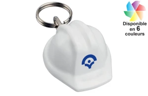 Porte-clés casque de chantier Kolt recyclé publicitaire personnalisé avec logo 