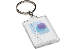 Porte-clés personnalisé Midi porte étiquette en plastique transparent
