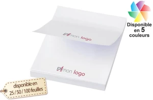Bloc note repositionnable Post'it 50x75 publicitaire personnalisés avec logo 
