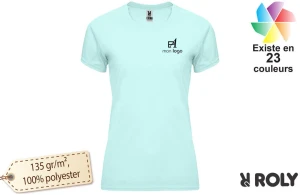 Tee-shirt sport respirant femme publicitaire personnalisé avec logo 