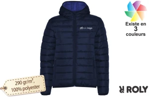 Doudoune promotionnelle femme Roly Norway avec capuche personnalisée avec logo 