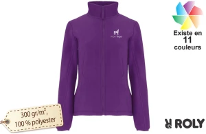 Veste polaire publicitaire femme personnalisée avec logo 
