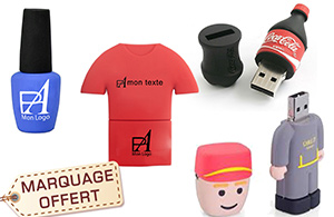 Clé USB 3D à la forme du logo publicitaire personnalisée 