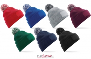 Bonnet personnalisé avec pompon et patch