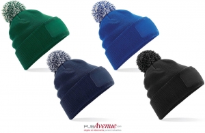 Bonnet personnalisé avec pompon et patch