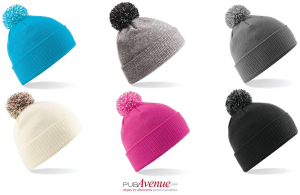 Bonnet personnalisé ski snowboard avec pompon