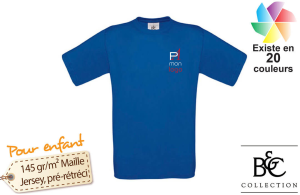Tee-shirt enfant B&C 150 publicitaire personnalisé avec flocage logo 