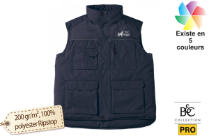 Blouson de travail sans manche B&C Pro personnalisé avec logo 