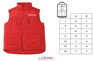 Blouson de travail sans manche B&C Pro personnalisé