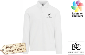 Polo personnalisé homme à manches longues