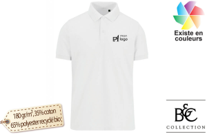 Polo personnalisé homme en coton polyester bio respirant