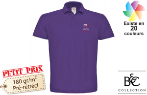 Polo homme B&C manches courtes publicitaire personnalisé avec logo 