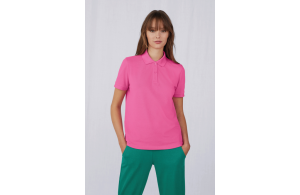 Polo personnalisé femme en coton polyester bio respirant