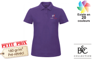 Polo femme B&C manches courtes publicitaire personnalisé avec logo 