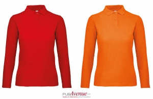 Polo personnalisé femme b&c ID.001 à manches longues
