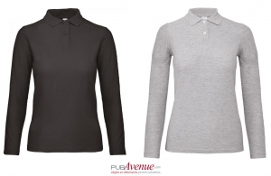 Polo personnalisé femme b&c ID.001 à manches longues