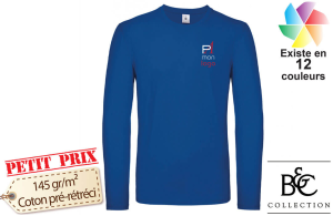T-shirt homme manches longues B&C 150 publicitaire personnalisé impression logo 