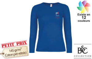 T-shirt femme manches longues B&C 150 publicitaire personnalisé impression logo 