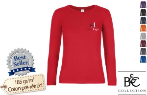 T-shirt femme manches longues B&C 190 personnalisé