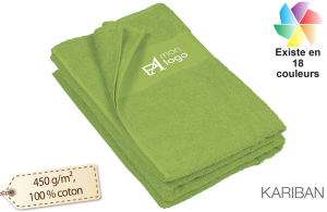 Drap de bain en coton OEKO-TEX publicitaire personnalisé avec logo brodé 