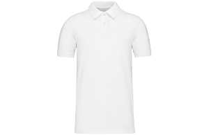 Polo personnalisé homme en coton blanc biologique