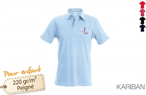 Polo enfant personnalisé Kariban couleur
