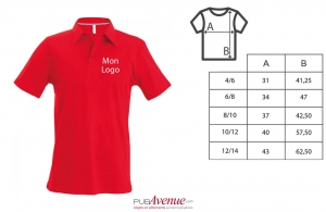 Polo enfant personnalisé Kariban couleur