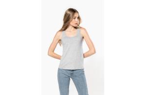 Débardeur kariban pour femme personnalisé en coton bio blanc