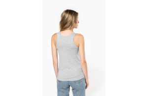 Débardeur kariban pour femme personnalisé en coton bio blanc