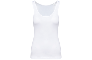 Débardeur kariban pour femme personnalisé en coton bio blanc