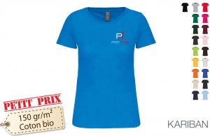 T-shirt femme coton bio Kariban personnalisé