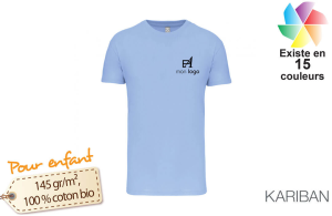 T-shirt enfant coton bio Kariban publicitaire personnalisé avec logo 